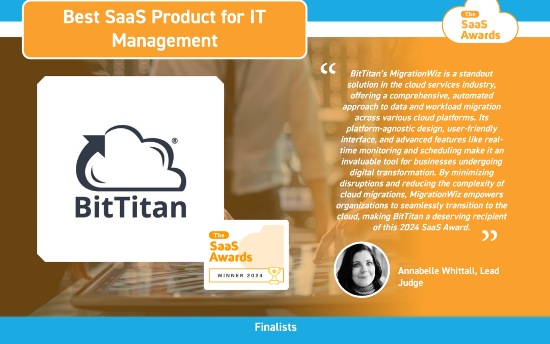 BitTitan Recognized as Best SaaS Product for IT Management