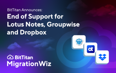 End of Support for Lotus Notes, Groupwise, and Dropbox